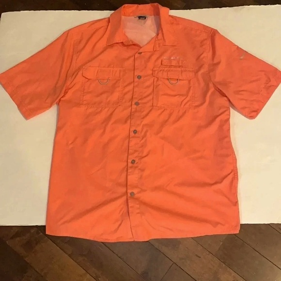 Field & Stream short sleeved button down fishing shirt Light orange Men’s L - Picture 2 of 12
